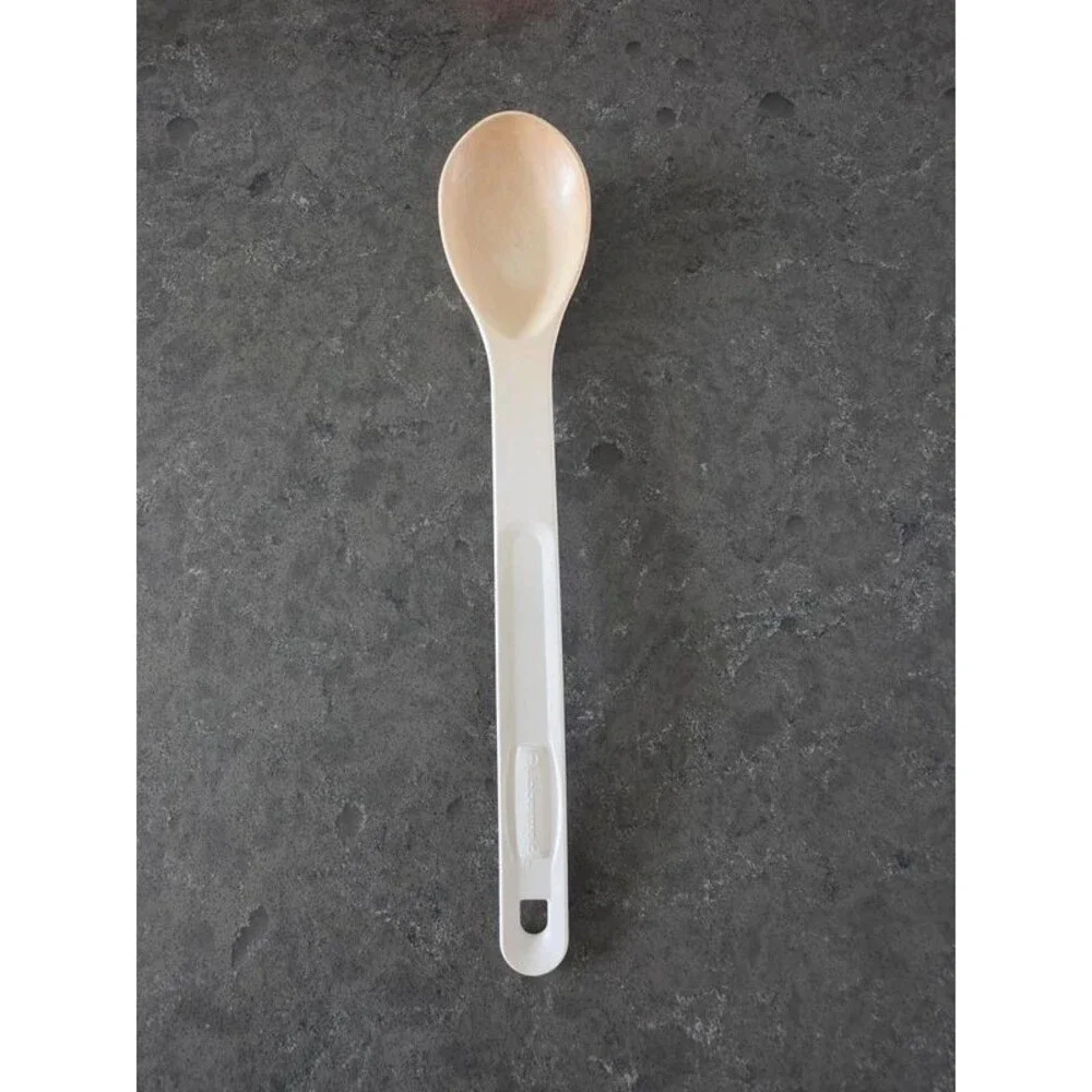 Vintage Rubbermaid 1083 Serving Spoon Ivory White Plastic Kitchen Utensil